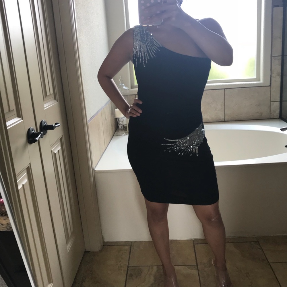Black sequin dress